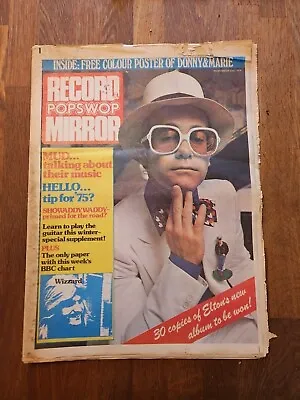 Record Mirror Newspaper November 30th 1974 Elton John Cover Osmonds Poster • $17.41