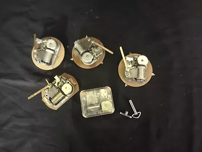 Lot Of 5 Vintage Sanko & Fugji Japan Music Box Movements Working Condition  • $29.99