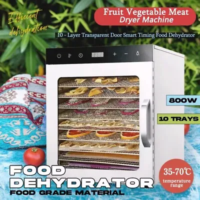 2024 Food Dehydrators 5/8/10 Trays Dehydrator Beef Jerky Commercial Fruit Dryer • $165.99