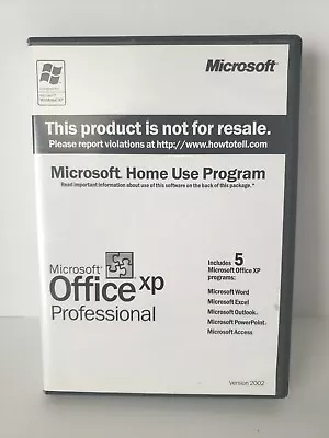 Microsoft Office XP Professional Suite Version 2002 CD Includes 5 Programs • $13.99