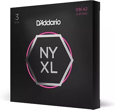 3 Sets NYXL0942 D'Addario Electric Guitar Strings  NYXL0942-3P Super Light • $33.99