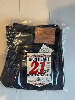 IRON HEART Regular Denim Boot Cut 461z 21oz Biker Heavy Ounces One Washed... • $423.65