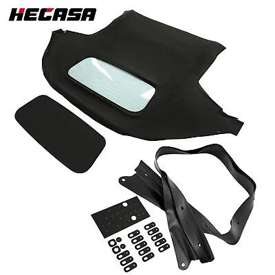 HECASA For 90-05 Mazda Miata Convertible Soft Top W/ Glass Window & Rain Rail • $237.50