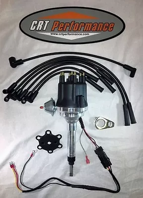 Small Cap CHEVY INLINE 6 Cylinder 194-216-235 Black HEI Distributor + USA Wires • $179.91