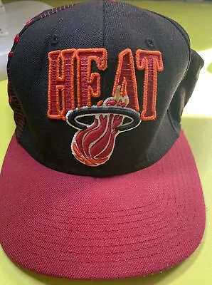 Miami Heat Black Mitchell & Ness Hardwood Classics NBA Licensed Snapback /SML • £12.50