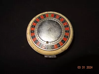 Scarce Zephyr Novelty Roulette Powder Compact Vintage Vanity Makeup Case Works • $112.81