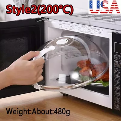 Plastic Microwave Plate Cover Clear Steam Vent Splatter Lid Food Dish Covers USA • $8.22