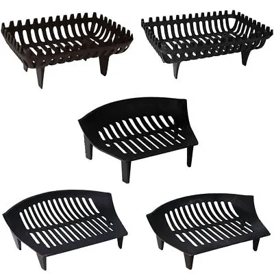 Cast Iron Fire Grate Fireside Log Basket Fireplace Holder By Home Discount • £39.99