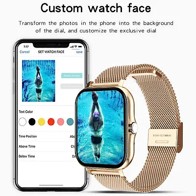 $35.99 • Buy NEW Smart Watch Heart Rate For IPhone Android Bluetooth Women Men