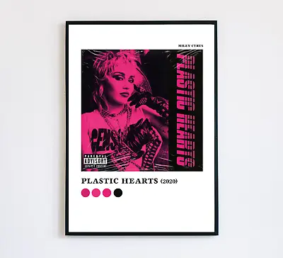 Plastic Hearts Miley Cyrus Album Poster Colour Palette Art • £5