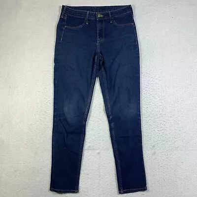 H&M &Denim Jeans Womens 27 Blue Skinny Ankle Stretch Dark Wash Denim Casual • $18.95