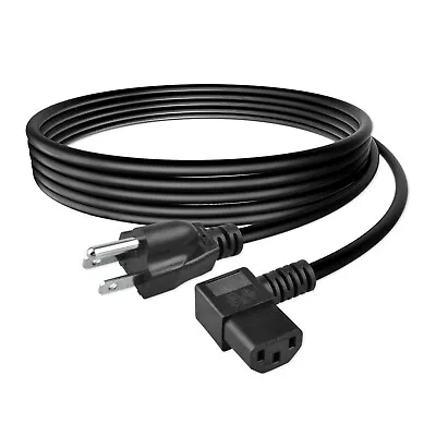 6FT 90 Degree Universal 3 Prong AC Power Cable 18AWG Computer Printer Monitor TV • $10.29