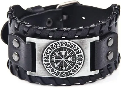 Viking Bracelet Norse Vegvisir - Nordic Bracelet With Runic Compass • $9.99
