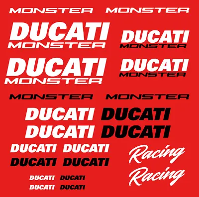 Ducati Monster Decal Set 821 696 1200 Tank Motorbike Sticker Kit Tuning 796 1100 • $19.99