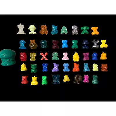 Random Lot Of 44 Vintage GoGo’s Crazy Bones Toys Clear Glitter - 90s Toys • $26.99