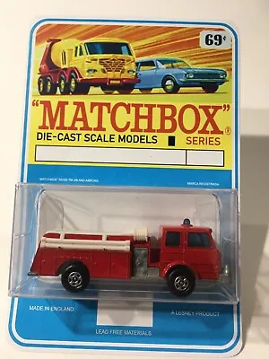 Matchbox Lesney #29 Superfast Custom Pumper Fire Engine Blister Pack. • $49.95