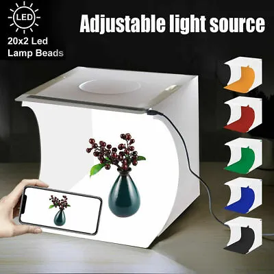 LED Photo Booth Shooting Box Folding Boxes Portable Lightbox Studio Take Picture • $18.79