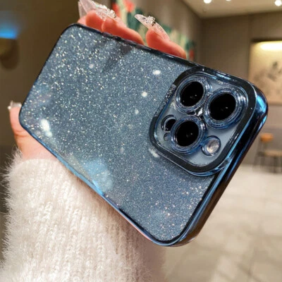 $5.82 • Buy Glitter Soft Case For IPhone 14 13 12 Pro Max 11 XR 8 Shockproof Silicone Cover