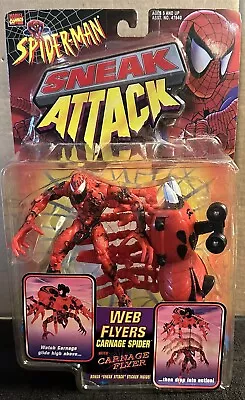 Marvel Comics Spiderman Sneak Attack Web Flyers Carnage Spider 1997 ToyBiz New! • $40