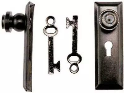 Miniature Dollhouse 1:12 Satin Pewter Door Knob W/key (2 Pc)-cla05525 • $4.99