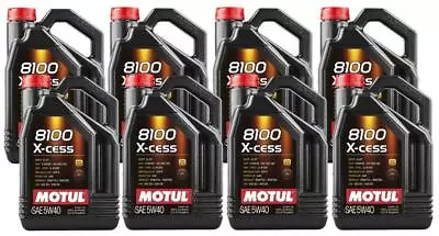 Motul 8100 X-CESS 5W40 - 40 Liters - Fully Synthetic Engine Motor Oil (8 X 5L) • $329.95