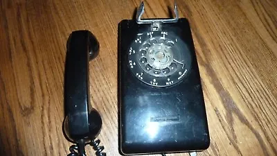 Rotary Wall Phone Black Vintage • $70