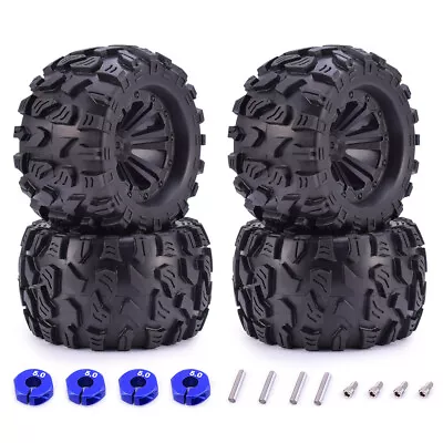 RC Wheel And Tires 12mm HEX Wheel For 1/10 Monster Truck Off Road Traxxas RC Car • $36.94