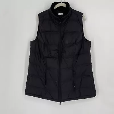 J Jill Vest Women’s 1x Black Down Puffer Hiking Gorpcore Trail Outdoor Spring • $40