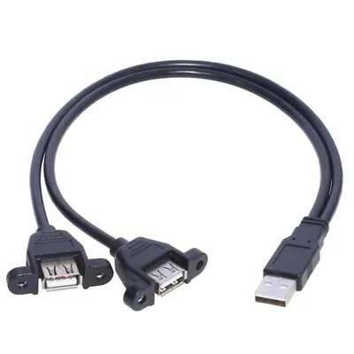 £4.86 • Buy USB 2.0 A Male To 2 Dual Female Jack Y Splitter Hub Power Cord Extension Adapter