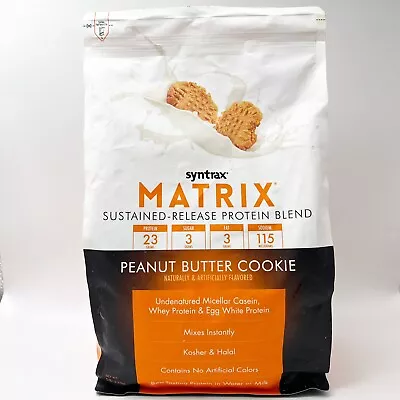 Syntrax Matrix Protein Powder 5.0 Peanut Butter Cookie 5lb BB 4/26 • $69.99