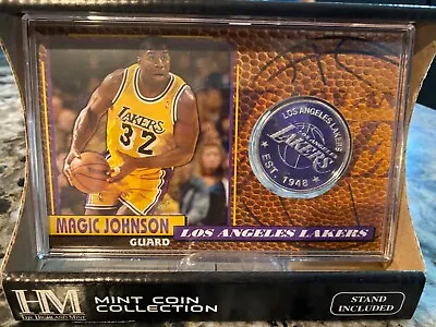 MAGIC JOHNSON Highland Mint Coin Collection NBA Los Angeles Lakers #32 NEW !! • $12.99