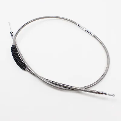 71  180cm Chrome Stainless Steel Braided Clutch Cable For Harley Softail Touring • $59.95