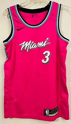 Nike NBA Miami Heat Dwayne Wade Sunset Vice City Pink Edition Jersey Small 40 • $99.99