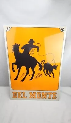 Rare Vintage Food Poster Del Monte Cowboy Rodeo Poster Mint Cond. 1971 Litho • $178