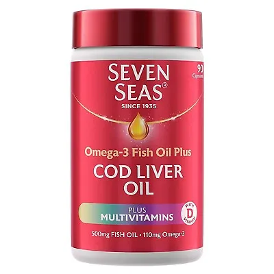 $16.60 • Buy Seven Seas Cod Liver Oil And Multi Vitamins 90 Capsules