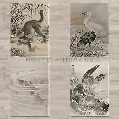 £4.98 • Buy Kawanabe Kyosai A4 Canvas Paper / Art Prints. Japanese Ukiyo-e Art.