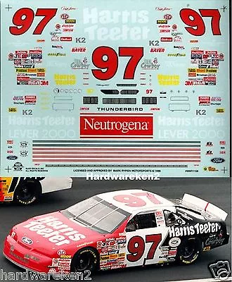 Nascar Decal #97 Harris Teeter 1995 Ford Thunderbird - Charlotte - Chad Little • $12