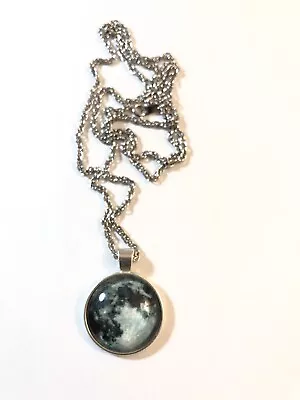 Women's Glow In The Dark Moon Phase Pendant Necklace (26 ) • $12