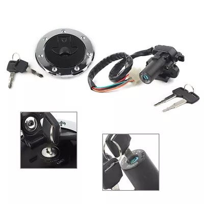 Fuel Gas Cap Ignition Switch Lock W/ Keys Set For Kawasaki Ninja ZX6R 2000-2002 • £33.12