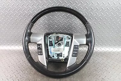 09-14 F150 Black Leather Woodgrain Platinum Silver Steering Wheel Radio Cruise • $299.99