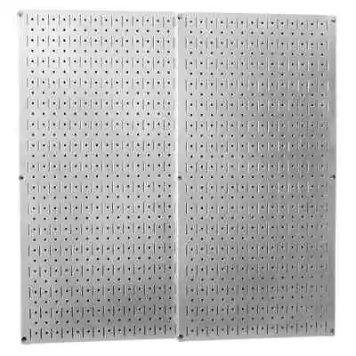 Metal Wall Pegboard Peg Board Panel Organizer Shelf Display Tools Garage 2 Pack • $53.43