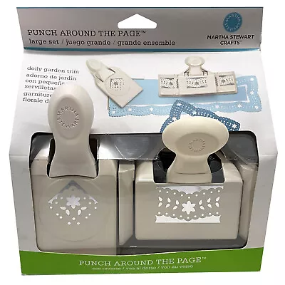 Martha Stewart 2x Paper Punch Set: DOILY GARDEN Card Making Scrapbooking Punches • £30.92