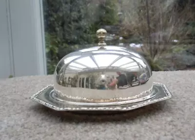 £15.50 • Buy Vintage EPNS Silver Plate Butter Dish With Glass Insert