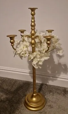 Metal Candelabra 5-Arms Gold 71cm Vintage Candelabra For Table Centrepiece  • £34.99