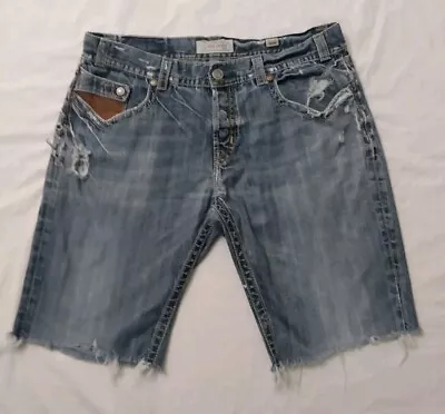 Mens Mek Dmn Cut Off Distressed Jean Shorts Size 40 • $0.25