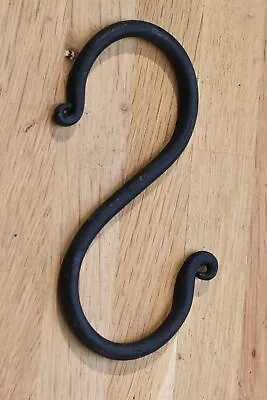 £4.99 • Buy A Handmade Wrought Iron Butcher Rail Hooks S Hanging Hook 10.5cm.