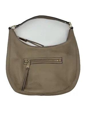 Michael Kors Brown Tan Large Crescent Hobo Shoulder Bag Handbag Purse Nude • $30.99