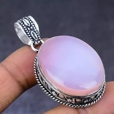 Pink Opal Gemstone 925 Steling Silver Jewelry Pendant 1.97  Gift For Her I553 • $18.83
