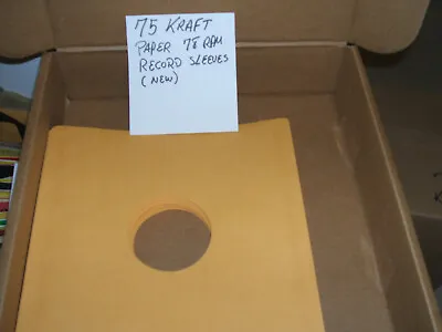 $43 • Buy 75 Kraft Paper 78rpm Record Sleeves - NEW