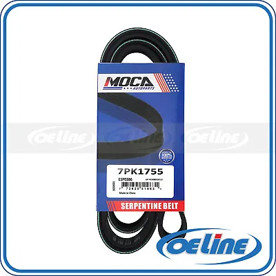 EPDM Serpentine Belt For 04-08 Acura TSX 2.4L & 07-09 Honda CR-V 2.4L 7PK1755 • $12.50